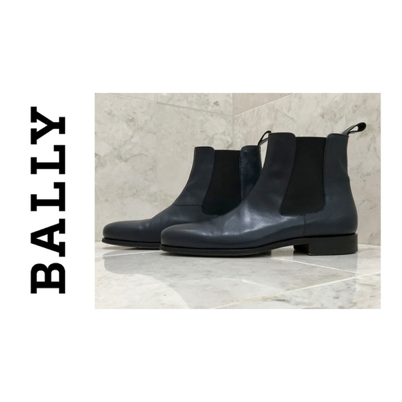Bally Other - BALLY {Men's 8.5} Leather Chelsea Bootie Navy